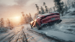 how to drive high horsepower car in snow safely